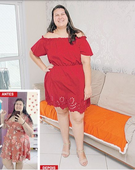 Millenna Cunha chegou a pesar 156 quilos (destaque) antes da cirurgia (Foto: Fábio Nunes/AT e acervo pessoal)