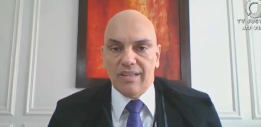 O ministro Alexandre de Moraes votou pela manutenção da prisão de Silveira (Foto: Reprodução)