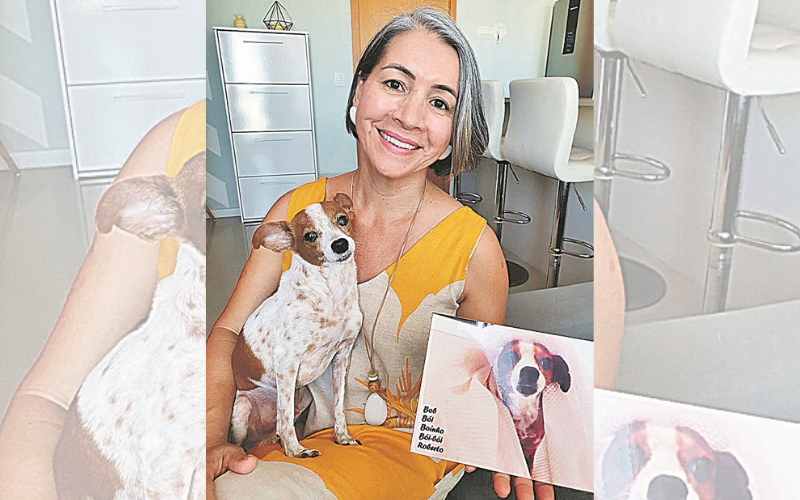 Zilma Dal’Col, 50, e o cachorrinho Bob (Foto: Reprodução/Acervo Pessoal)