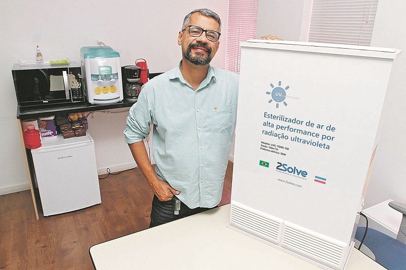 Ricardo Calheiros (foto), CEO de uma empresa de engenharia e tecnologia contou que a empresa desenvolveu um esterilizador de ar (Foto: Fábio Nunes/AT)