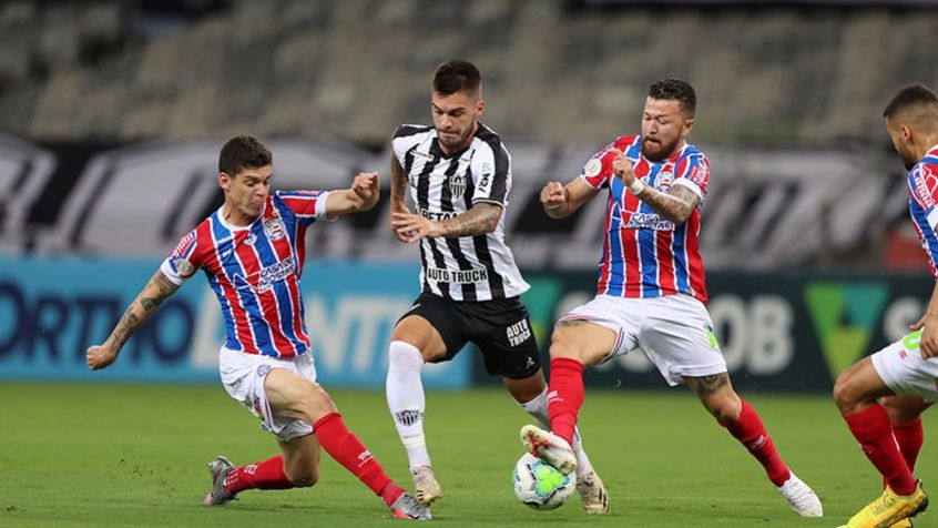 O Atlético-MG mostrou dificuldades mais uma vez em conseguir penetrar na defesa do Bahia (Foto: Pedro Souza / Atlético-MG)