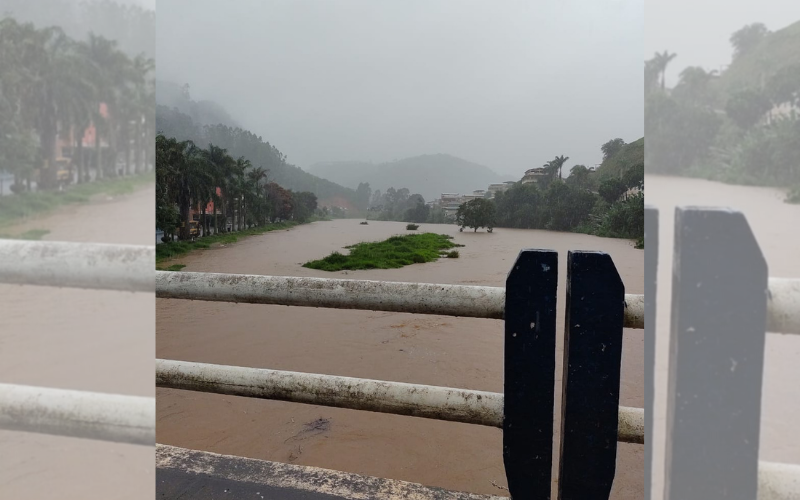 Rio Norte acima do seu nível normal (Foto: Fabiola Xavier)