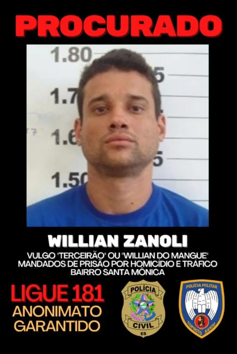 William Zanolli, o Terceirão, acusado de crimes, fugiu da prisão