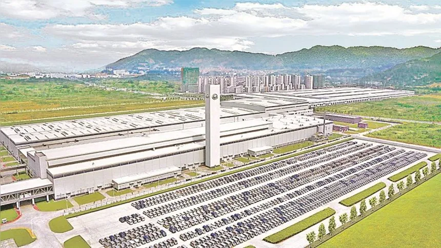 Fábrica da Keyton Motors na China: empresa diz ter  capacidade de produção de 300 mil veículos por ano