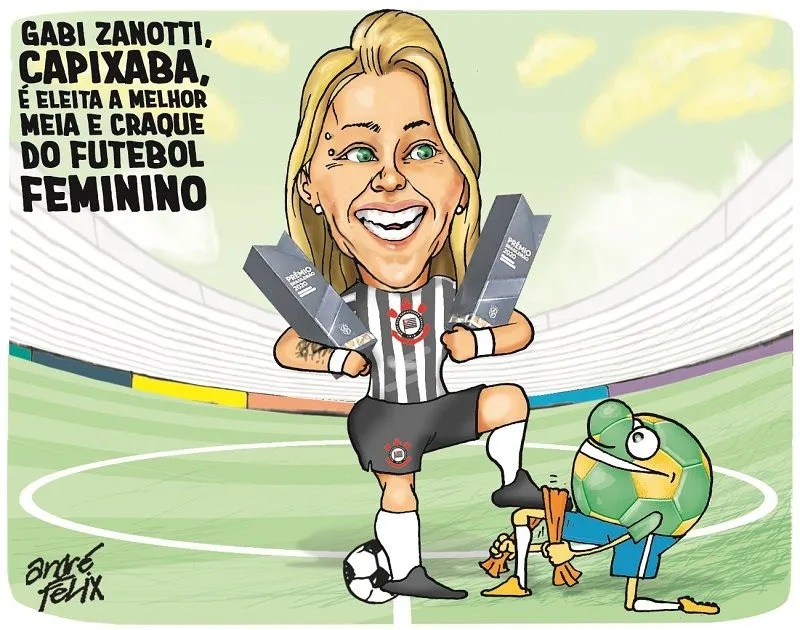 Imagem ilustrativa da imagem Charge do Dia: Capixaba craque do futebol feminino