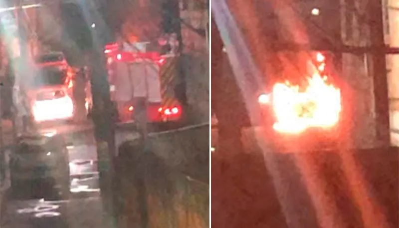 Imagem ilustrativa da imagem Carro pega fogo na Serra e suspeita é de que incêndio foi criminoso