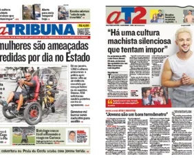 Imagem ilustrativa da imagem Veja a edição do jornal A Tribuna desta segunda-feira (08/03/2021)