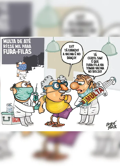 Imagem ilustrativa da imagem Charge do Dia: Multa de até R$ 116 mil para fura-filas