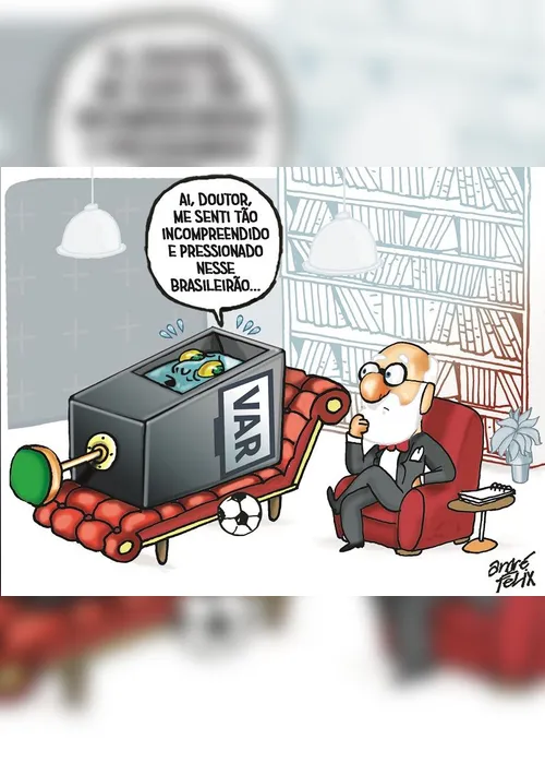 Imagem ilustrativa da imagem Charge do Dia: VAR pressionado