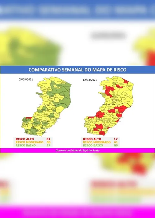Imagem ilustrativa da imagem Vila Velha, Serra e mais 15 cidades entram no risco alto de contágio da Covid
