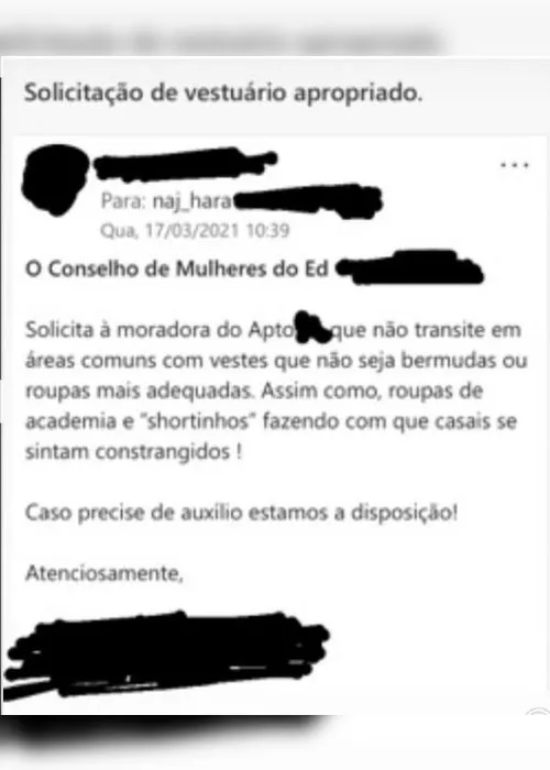 Imagem ilustrativa da imagem Vizinhas pedem em e-mail que moradora pare de usar "shortinhos" em condomínio