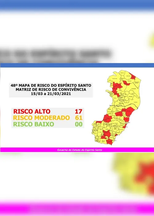 Imagem ilustrativa da imagem Vila Velha, Serra e mais 15 cidades entram no risco alto de contágio da Covid