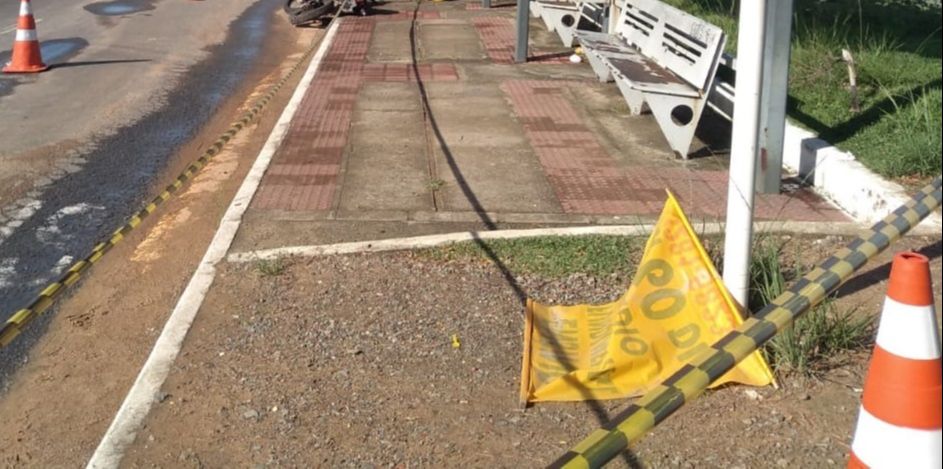 Acusado foi morto em ponto de ônibus (Foto: Fábio Nunes/ AT/ 12/03/2021)