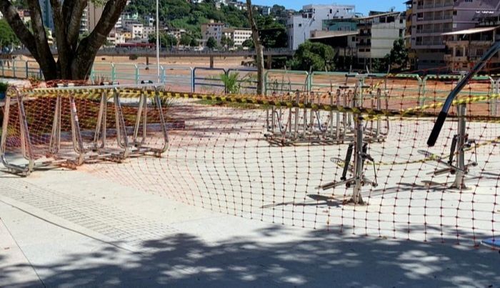 Área de academia na avenida Beira RIo (Foto: Divulgação Prefeitura Cachoeiro de Itapemirim)