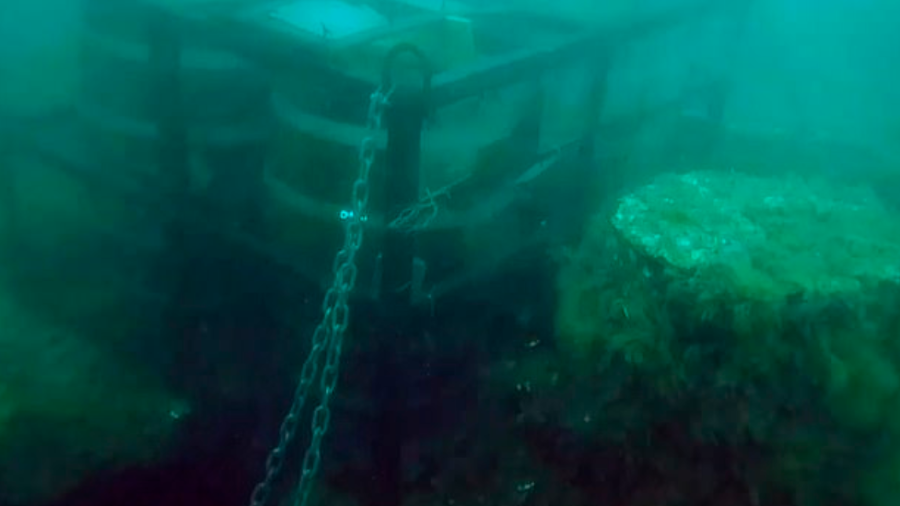 Barris estavam em uma antiga e abandonada embarcação soviética, chamada Kronomether (Foto: Reprodução)