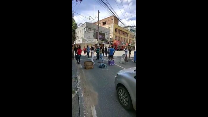 Protesto no Sul do Estado (Foto: Reprodução vídeo)