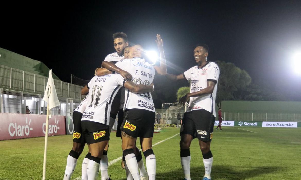 Jogadores do Corinthians comemoram vitória em partida realizada em março (Foto: Rodrigo Coca/ Agência Corinthians/ Divulgação)