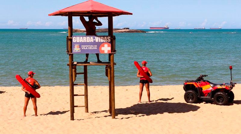 Posto de monitoramento nas praias de Vila Velha (Foto: Assessoria / PMVV)