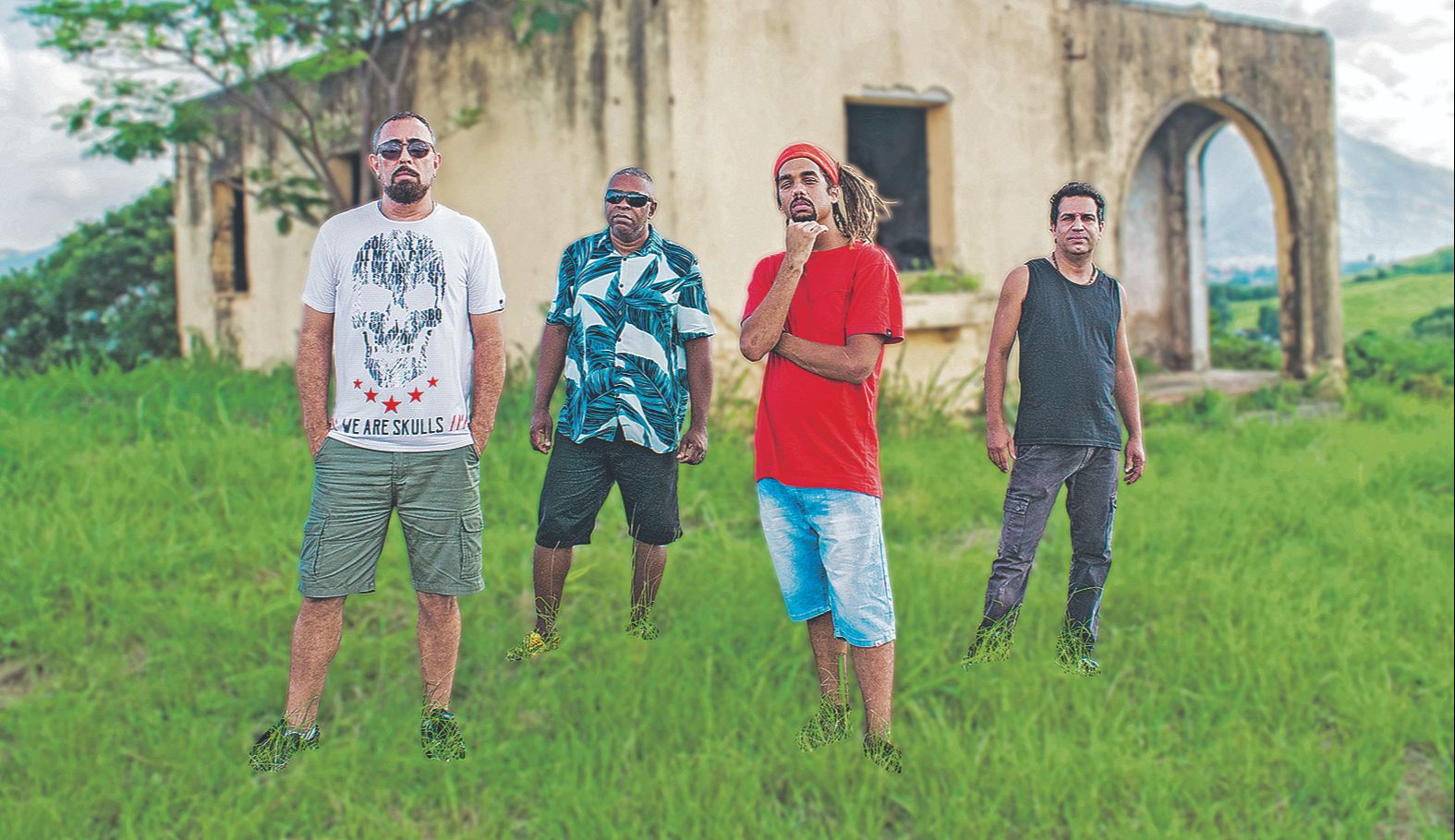A banda mistura reggae, rock e soul e faz covers de grupos nacionais, como Engenheiros do Hawaii. (Foto: Divulgação/Instinto Sagrado)