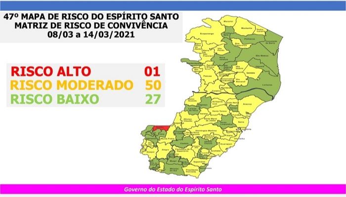 Novo mapa de risco (Foto: Divulgação Governo do Estado)