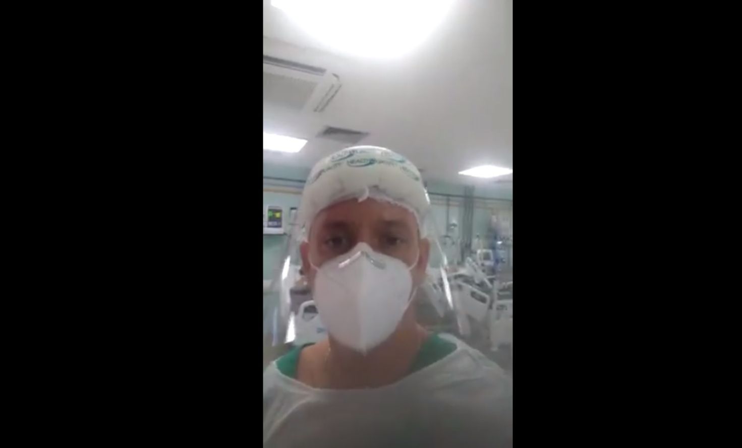 Médico de Linhares diz que não há mais vaga em UTI para paciente de Covid (Foto: Reprodução / Vídeo)