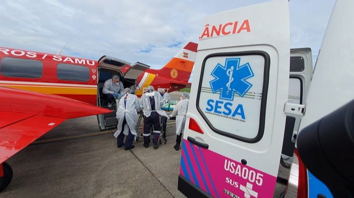 Santa Catarina suspendeu envio de novos pacientes com Covid (Foto: Divulgação Sesa)