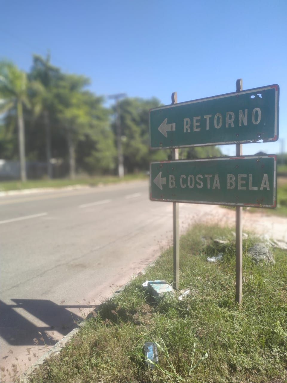 Entrada do bairro Costa Bela, na Serra (Foto: Kananda Natielly)
