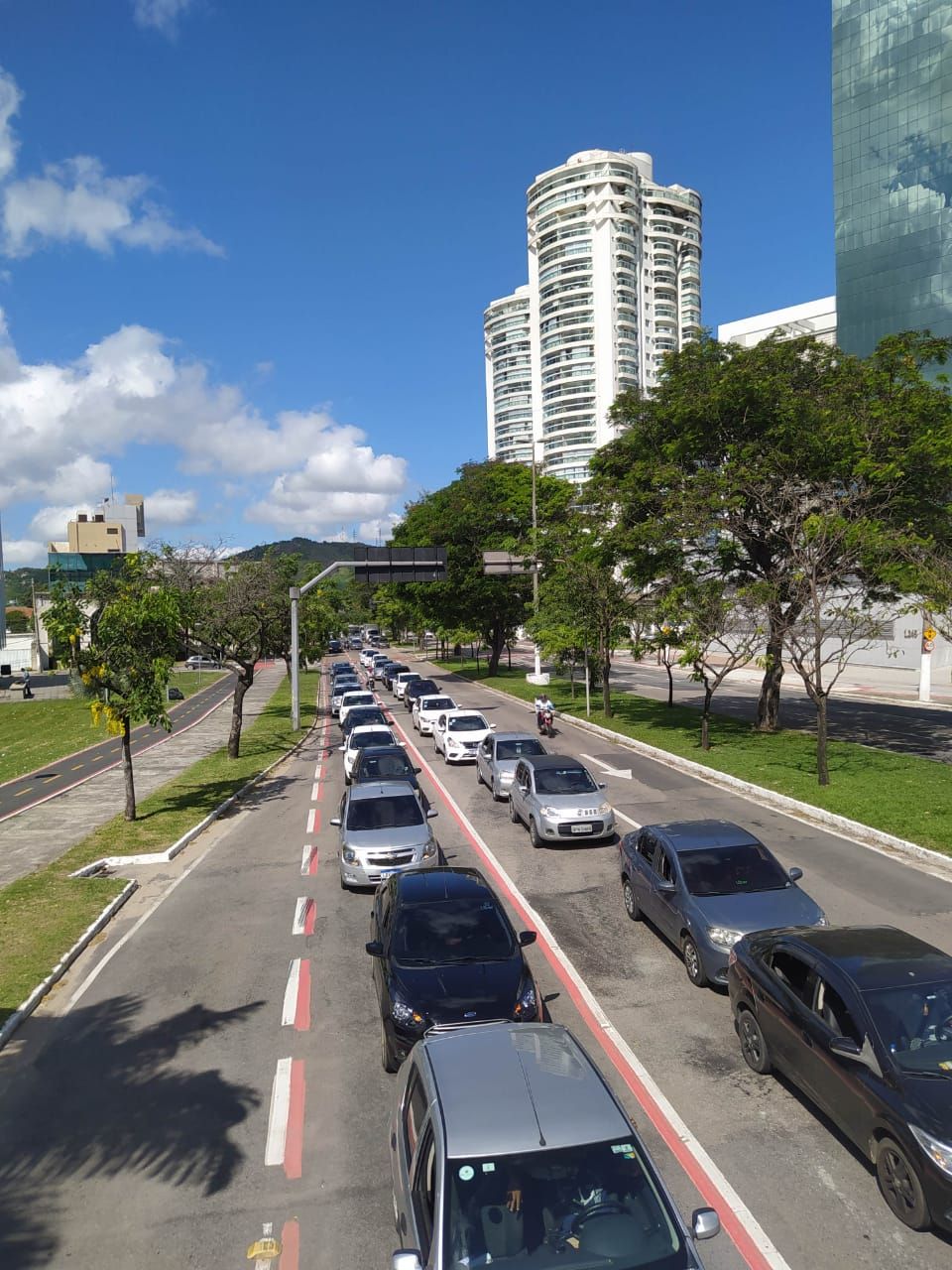 Carreata saiu da Praça do Papa, em Vitória (Foto: Divulgação/ Sindipetro)