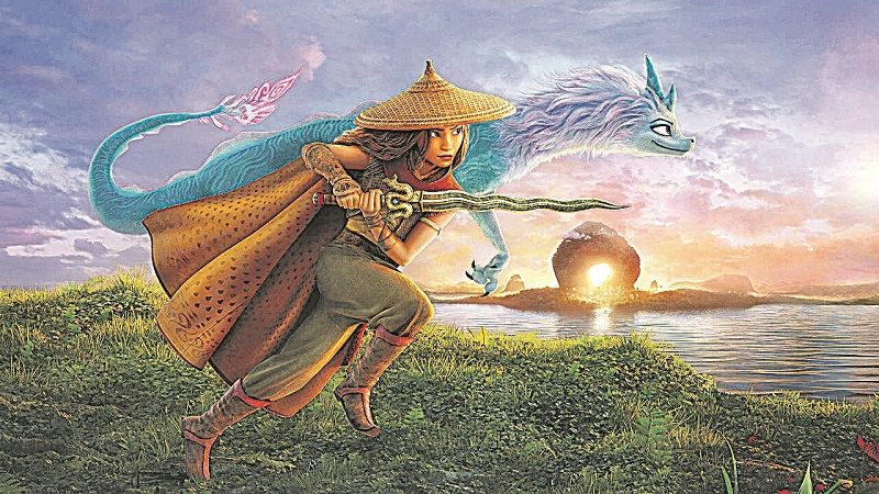 Raya, a protagonista da aventura, é uma guerreira corajosa, que cresceu ouvindo as histórias de seu pai sobre os dragões. Raya quer encontrar a criatura para levar paz ao mundo. (Foto: Divulgaçãi/Disney)