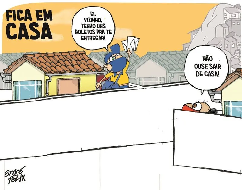 Imagem ilustrativa da imagem Charge do Dia: Fica em casa