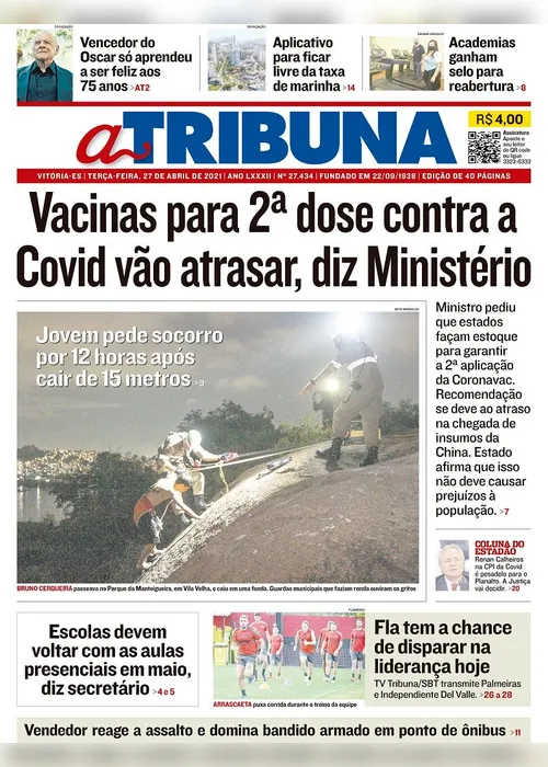 Imagem ilustrativa da imagem Clique aqui e veja os destaques do jornal A Tribuna desta terça