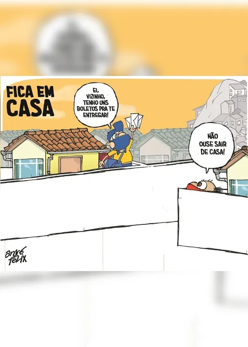 Imagem ilustrativa da imagem Charge do Dia: Fica em casa
