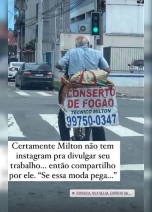 Imagem ilustrativa da imagem Após foto viralizar nas redes sociais, técnico de fogões já tem quase 100 agendamentos