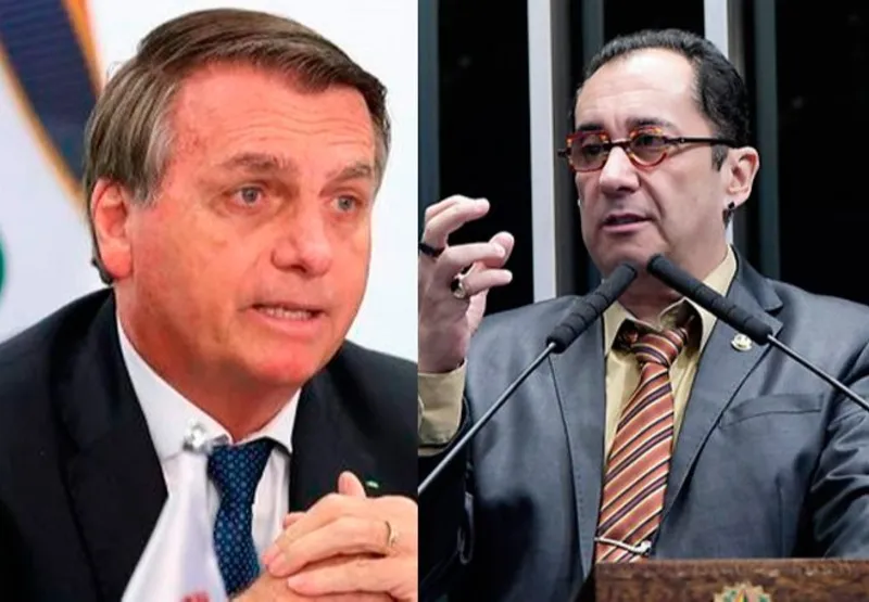 Presidente Jair Bolsonaro e o senador Jorge Kajuru