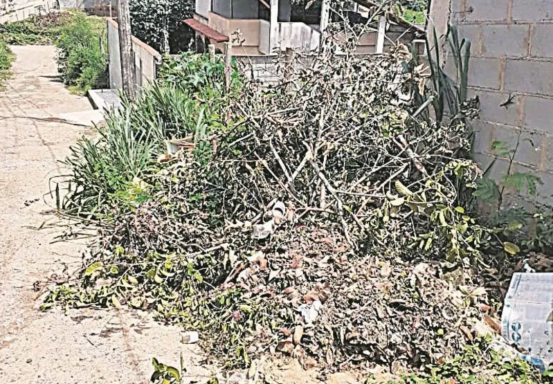 Lixo acumulado em uma rua de Mucuri, que causa transtorno a moradores