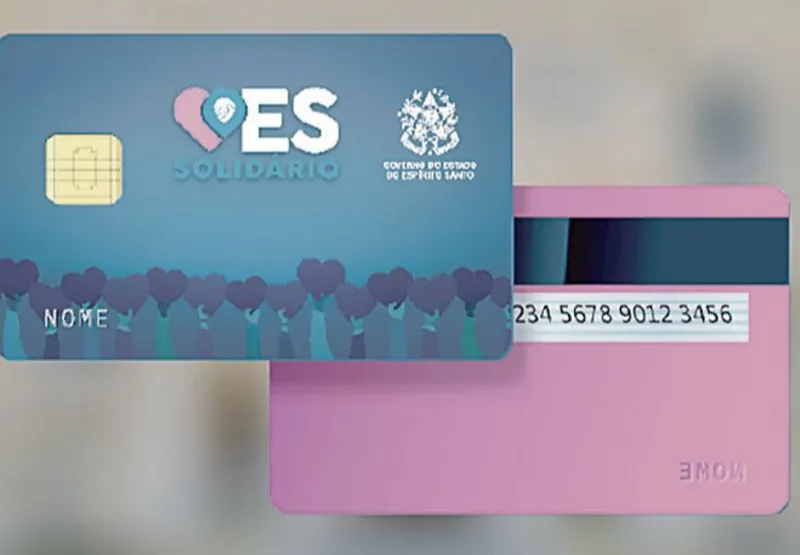 Cartão do benefício ES Solidário:  a ajuda total será de R$ 600, dividida em três parcelas de R$ 200