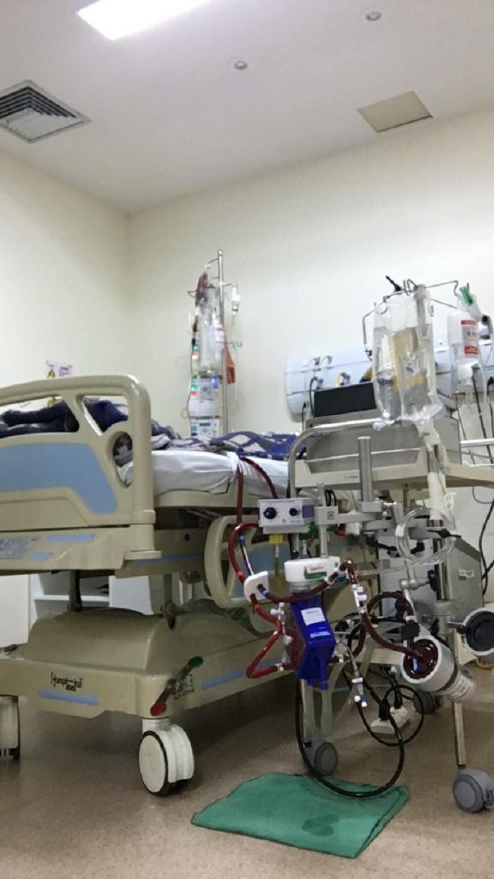 ECMO ao lado de leito (Foto: Rozeli Brandão)