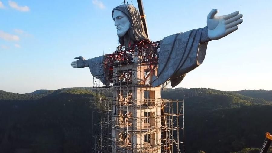 Estátua de Cristo no RS supera a do Rio e vira maior do Brasil (Foto: Divulgação/Associação Amigos de Cristo)