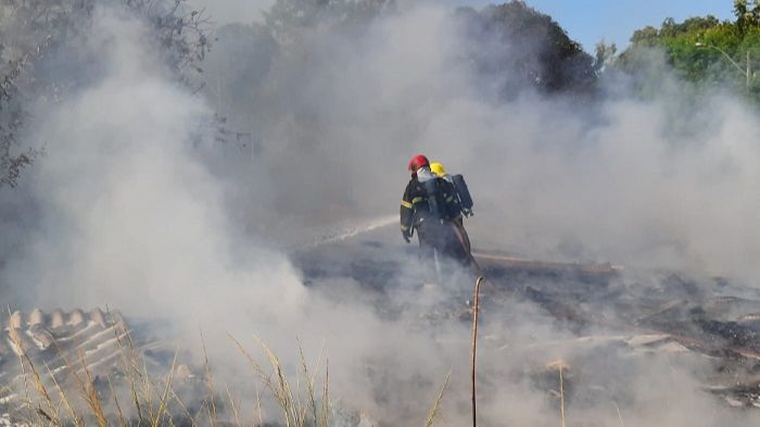 Militares combateram as chamas (Foto: Divulgação Corpo de Bombeiros)
