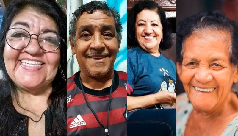 Marilda da Mota, Pedro Piu da Mota, Maria Aparecida Mota e dona Iraci Pereira da Mota (esq. p dir.) (Foto: Reprodução/Acervo Familiar)