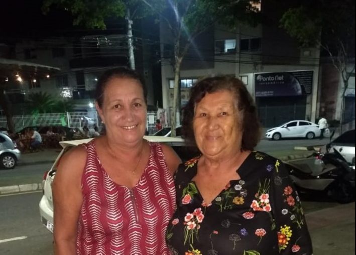A filha Dilzete Machado Bitti ao lado da mãe Arlete Rangel (Foto: Acervo familiar)