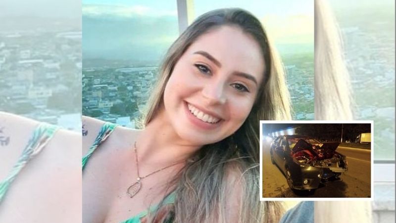 A balconista Amanda Marques Pinto, 20 anos, morreu após ser atropelada por um carro de passeio no último dia 17 de abril na Rodovia Darly Santos, em Vila Velha (Foto: Reprodução)
