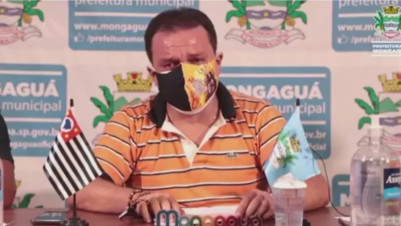 O prefeito de Mongaguá, Márcio Melo Gomes (Foto: Reprodução de vídeo)
