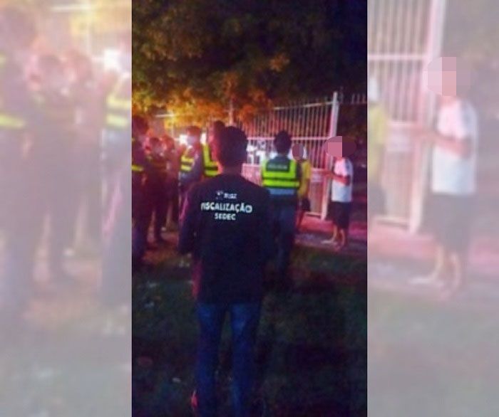 Força-tarefa encerrou festa irregular (Foto: Divulgação/Sedech)