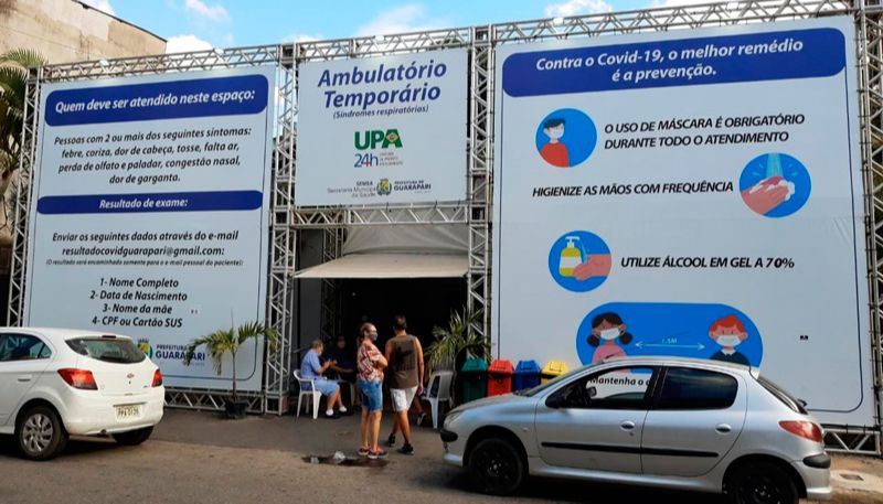 Ambulatório Temporário em Guarapari (Foto: Roberta Bourguignon / AT)