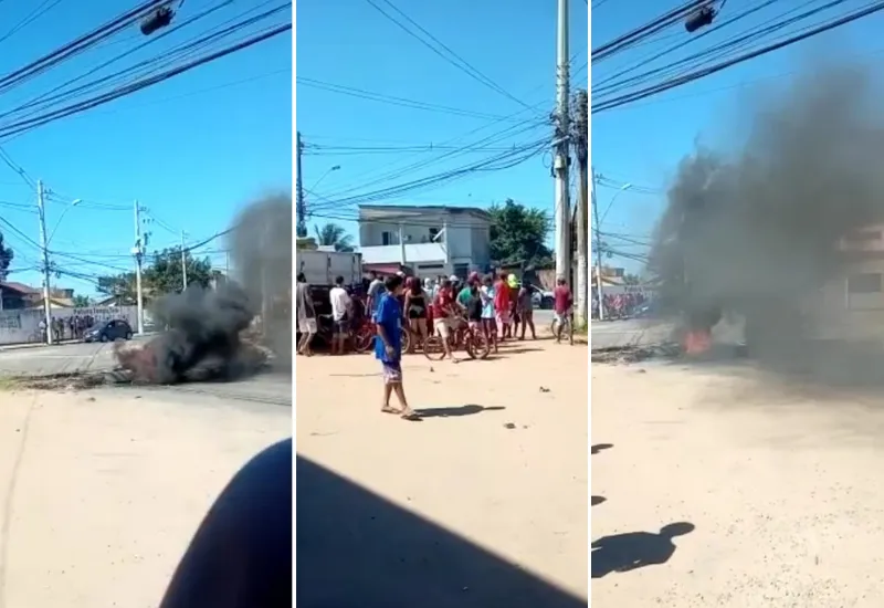 Imagem ilustrativa da imagem Moradores põem fogo em pneus em protesto após morte de jovem na Serra