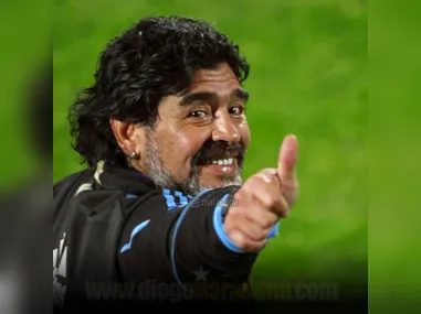 Maradona como técnico da Argentina, na copa de 2010 na África do Sul