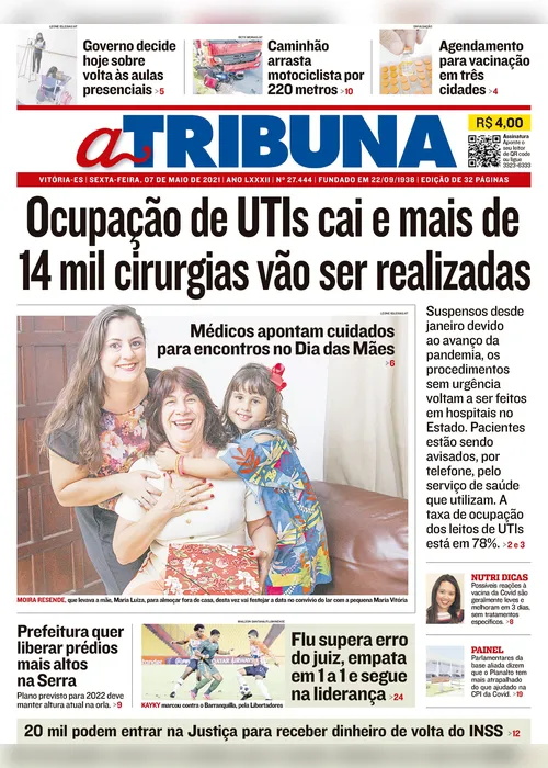 Imagem ilustrativa da imagem Clique aqui e confira os destaques do jornal A Tribuna desta sexta-feira