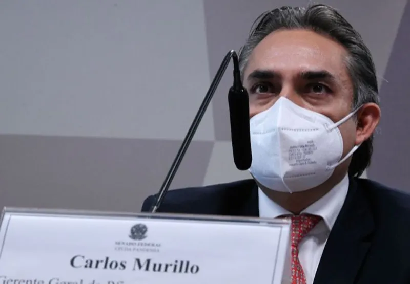Gerente-geral da Pfizer na América Latina, Carlos Murillo em pronunciamento