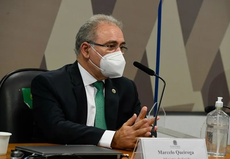 Ministro da Saúde, Marcelo Queiroga, durante audiência na CPI da Pandemia